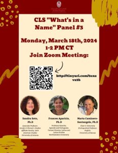 Poster for event, featuring images of speakers.